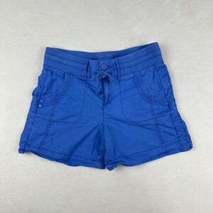 Khakis & Co Blue Cotton Stretch Shorts Women's Size 6 Drawstring Waist Casual